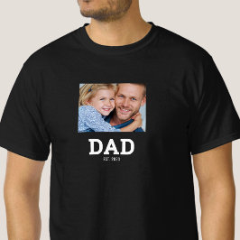 Camiseta Dad Established Photo Father's Day