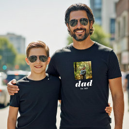 Camiseta Dad Established Photo Father's Day