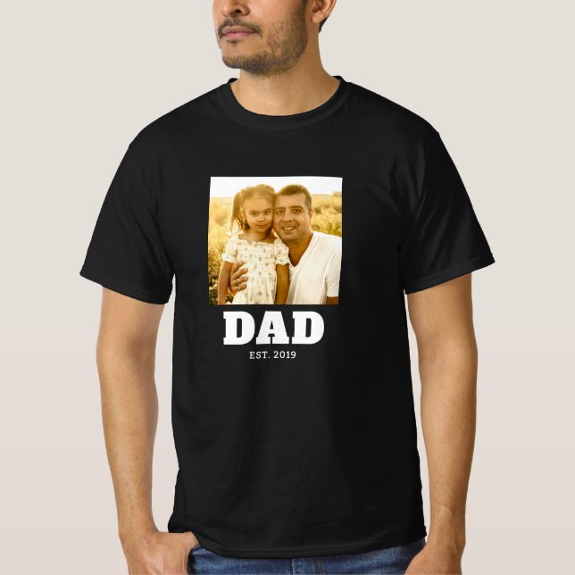 Camiseta Dad Established Year Photo T-Shirt (Anverso)
