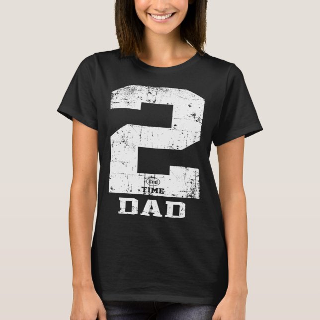 Camiseta Dad Expecting second time baby number 2 announceme (Anverso)
