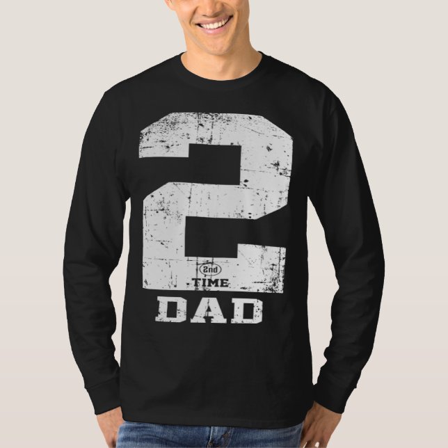 Camiseta Dad Expecting second time baby number 2 announceme (Anverso)