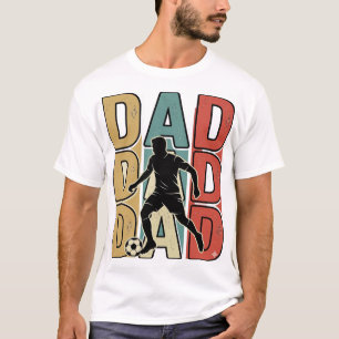 Camiseta Dad Fútbol Grabado Vintage Diseño Vectorial_1