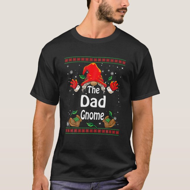 Camiseta Dad Gnome Buffalo Navidades familiares coincidente (Anverso)