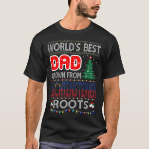 Camiseta Dad Grown Liechtenstein tensteiner Roots Navidades