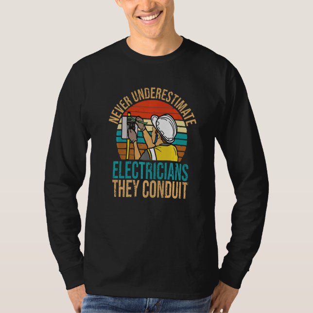 Camiseta Dad Handyman Electricians Conduit electrical engin (Anverso)