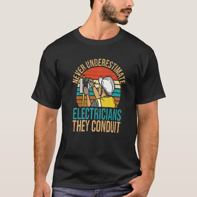 Camiseta Dad Handyman Electricians Conduit electrical engin (Anverso)