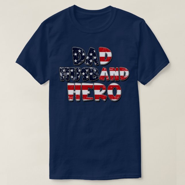 Camiseta Dad Hus Hero (Diseño del anverso)