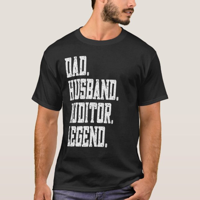 Camiseta Dad Husband Auditor Legend (Anverso)