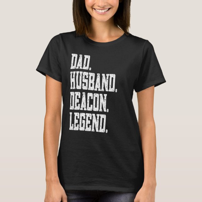 Camiseta Dad Husband Deacon Legend (Anverso)