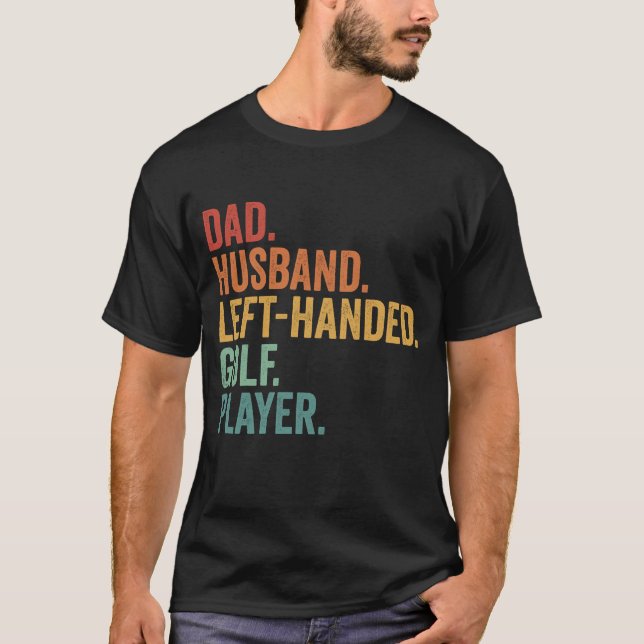 Camiseta Dad Husband Golf Left Hanend Retro (Anverso)