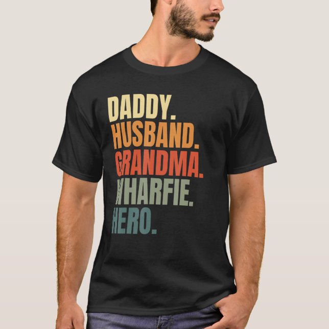 Camiseta Dad husband grandpa wharfie legend dockworker long (Anverso)