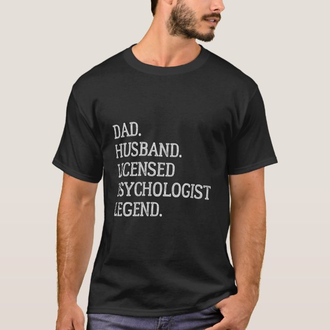 Camiseta Dad Husband Psychologist Legend (Anverso)