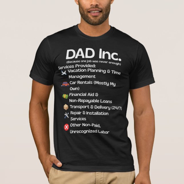 Camiseta DAD Inc. Día Funny De Los Padres Para Papá (Anverso)