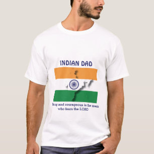 Camiseta DAD INDIA FIRME Y valiente personalizada