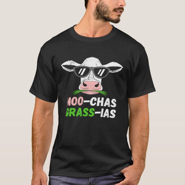 Camiseta dad joke text  animal pun  cow (Anverso)