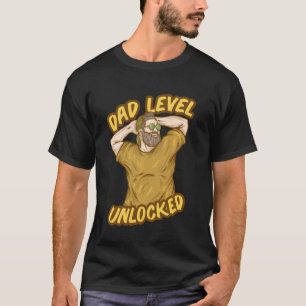 Camiseta Dad Level Unlocked Family Father Daughters Love Cu