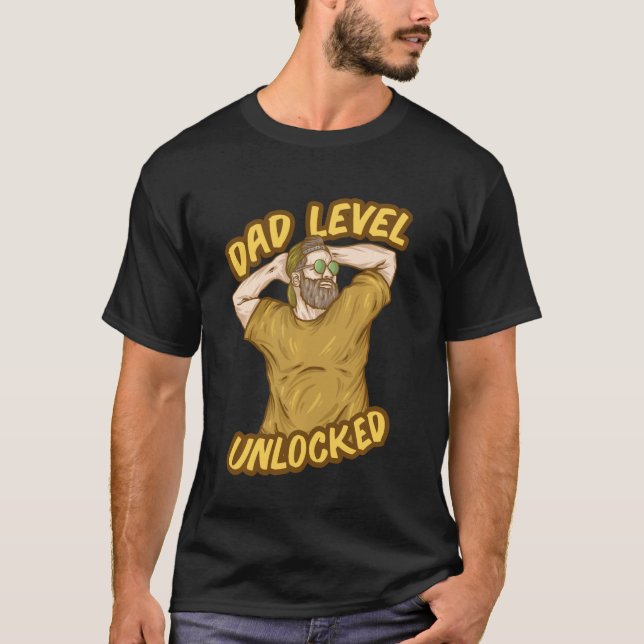 Camiseta Dad Level Unlocked Family Father Daughters Love Cu (Anverso)