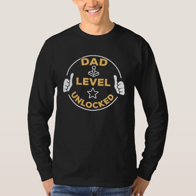 Camiseta Dad Level Unlocked Soon To Be Dad (Anverso)
