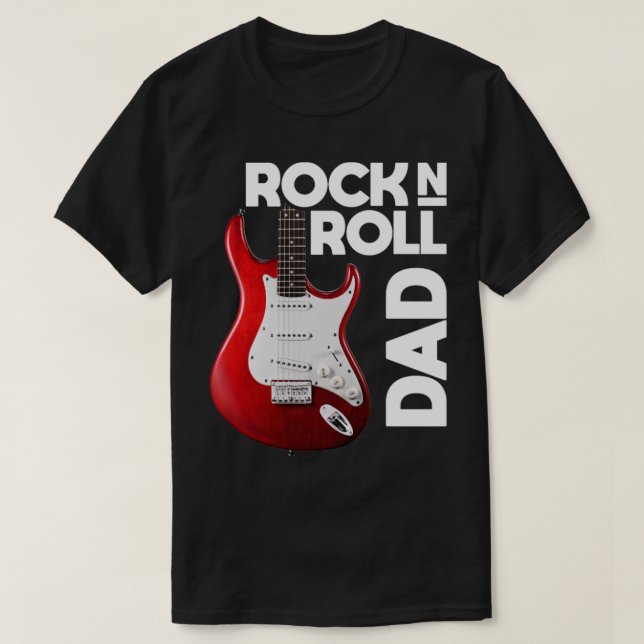 Camiseta Dad Love Rock n Roll Funny Fathers Day (Diseño del anverso)