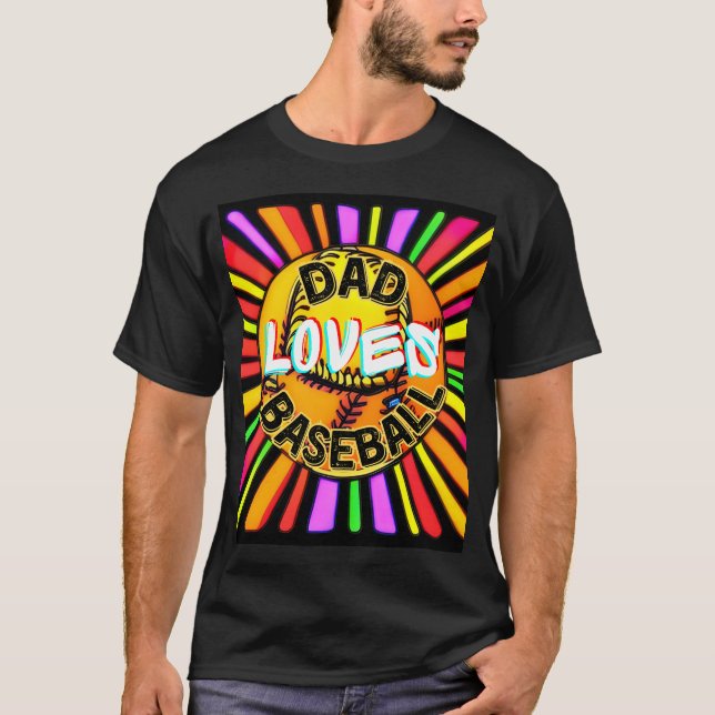 CAMISETA DAD LOVES BASEBALL (Anverso)
