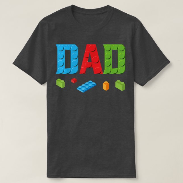 Camiseta Dad Master Builder Building Brlocks Family S (Diseño del anverso)