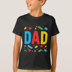 Camiseta Dad Master Builder Building Ladobos Bloques Famili