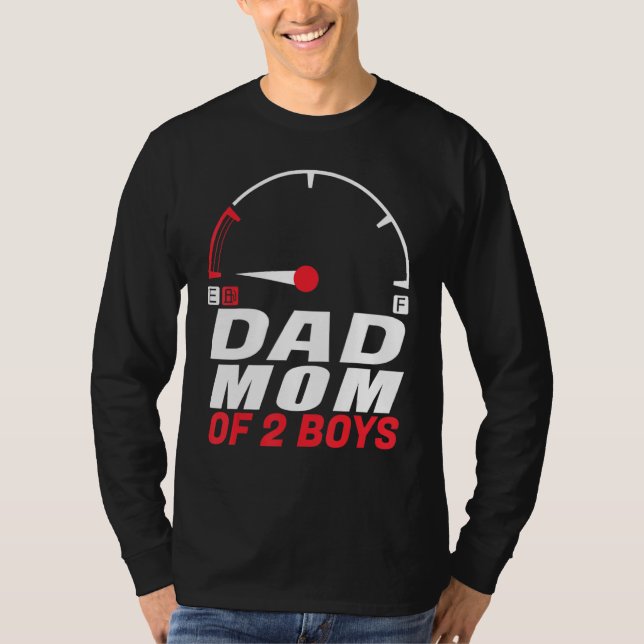 Camiseta Dad Mom of 2 Boys   from Son Father's Day Mothers  (Anverso)