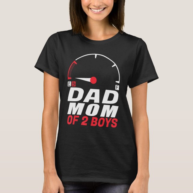 Camiseta Dad Mom of 2 Boys   from Son Father's Day Mothers  (Anverso)