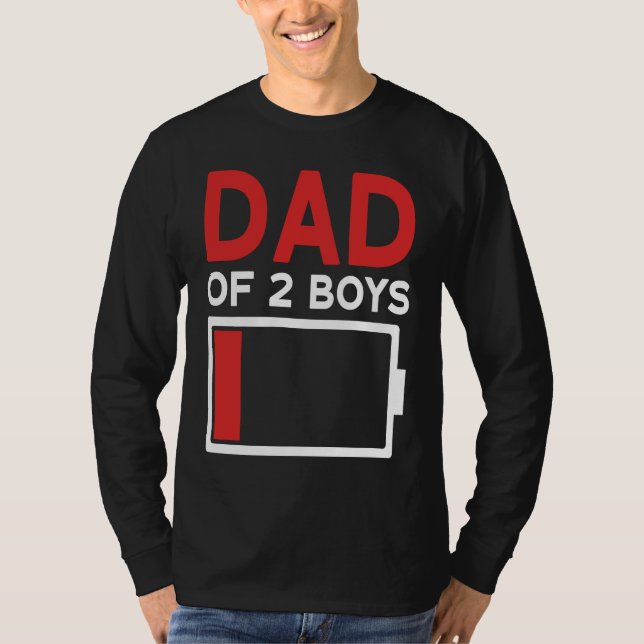 Camiseta Dad of 2 Boys Father's Day (Anverso)