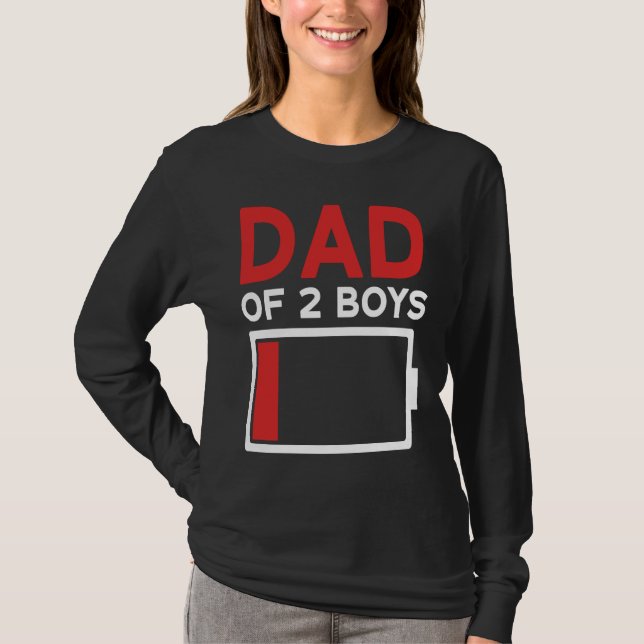 Camiseta Dad of 2 Boys Father's Day (Anverso)