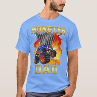 Camiseta Dad Of The Birthday Boy Monster Truck Matching Fam