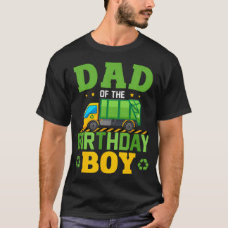 Camiseta Dad Of The Birthday Boy Recycling Truck Birthday F