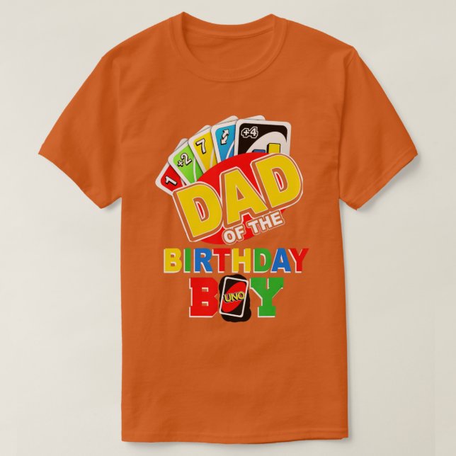 Camiseta Dad of the Birthday Boy  Uno Daddy Papa Father 1st (Diseño del anverso)