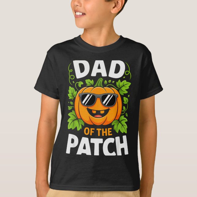 Camiseta Dad Of The Patch Shirt Halloween Men Daddy Pumpkin (Anverso)