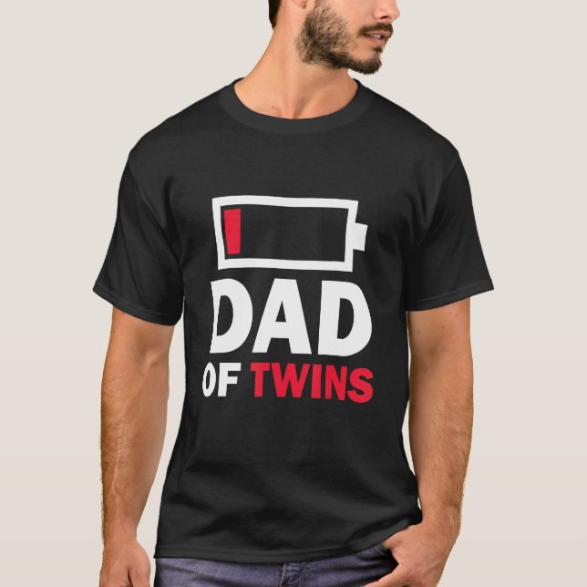 Camiseta Dad Of Twins  Father s Day Mens Grandpa (Anverso)