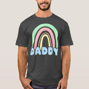 Camiseta Dad Pastel Rainbow Family 1st Birthday Party 