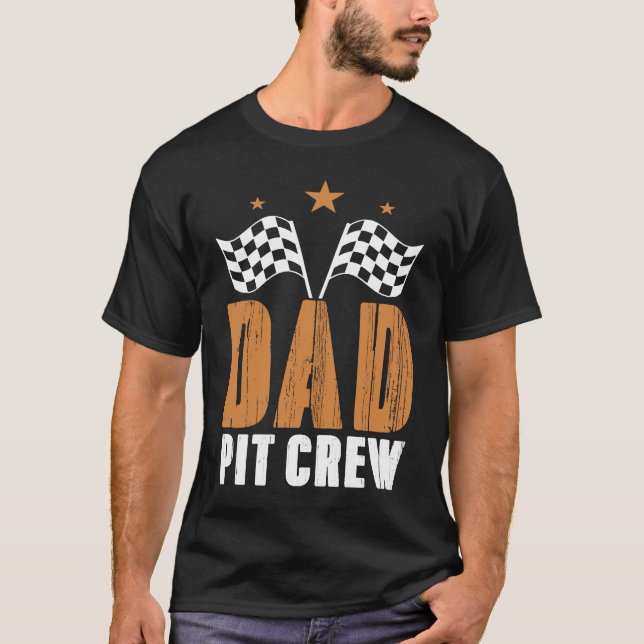 Camiseta Dad Pit Crew Wheel Tracks Race Brake Luxurious Rac (Anverso)