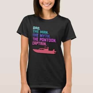 Camiseta Dad Pontoon Boat Captain  Boating Daddy Father s D