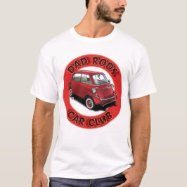 Camiseta Dad Rods Car Club Red Bubble Car T-Shirt
