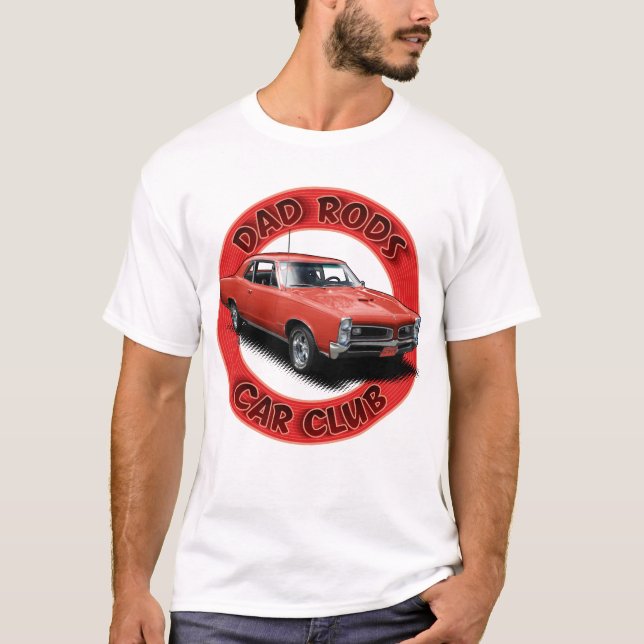 Camiseta Dad Rods Car Club Red Goat Car T-Shirt (Anverso)