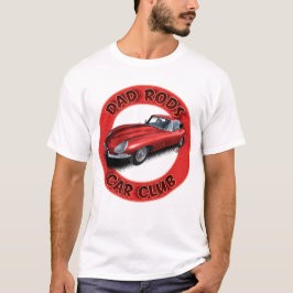 Camiseta Dad Rods Car Club Red Jag Car T-Shirt