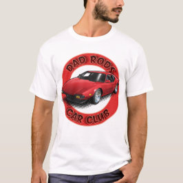 Camiseta Dad Rods Car Club Red Pantera Car T-Shirt