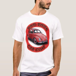 Camiseta Dad Rods Car Club Red People's Car T-Shirt