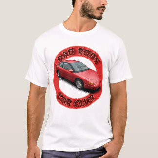 Camiseta Dad Rods Car Club Red Saturn Coupe Car T-Shirt