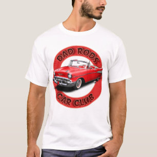 Camiseta Dad Rods Car Club Rojo Bel Air Convertibl