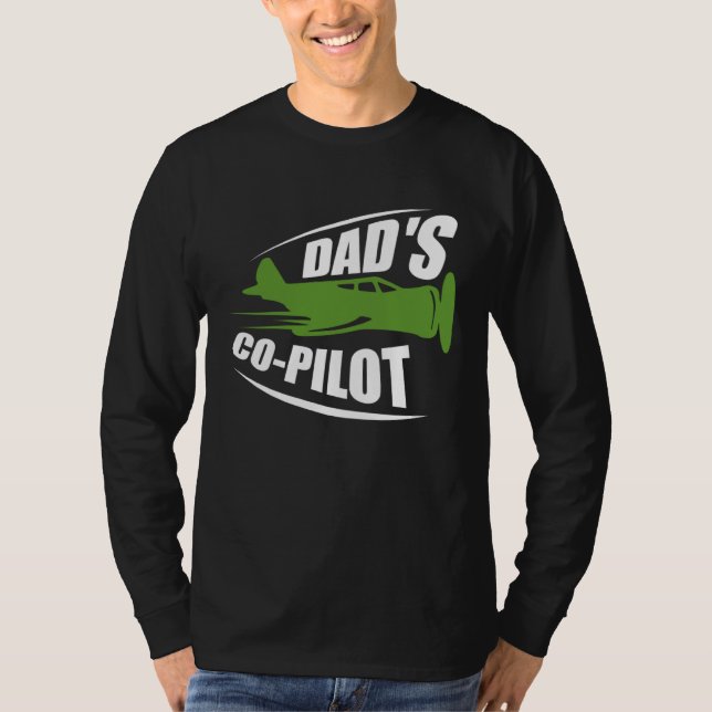 Camiseta Dad s Co Pilot Dad Pilot Father Son Daughter (Anverso)
