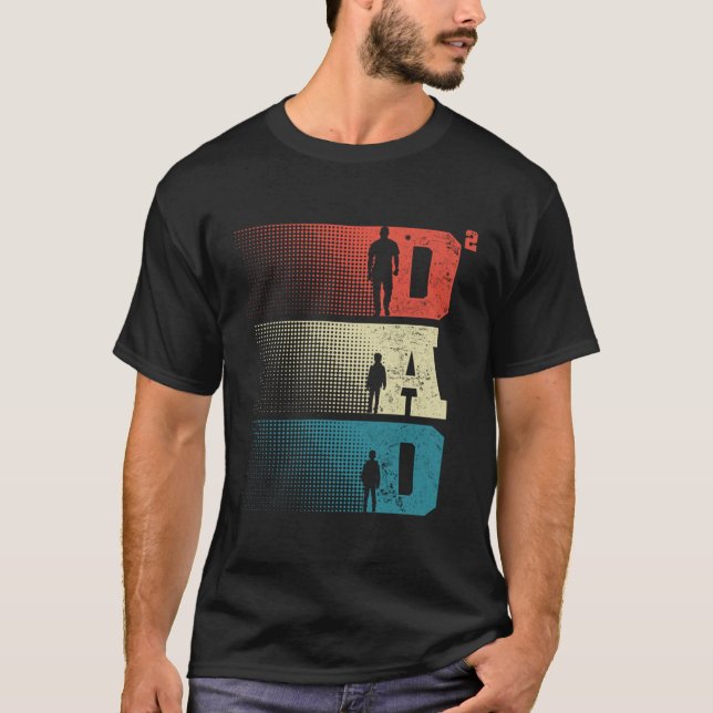 Camiseta Dad Squared Father s Day Two Boys Two Sons Father  (Anverso)