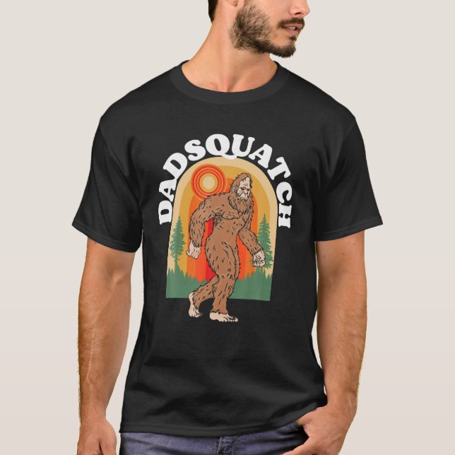 Camiseta Dad Squatch Funny Bigfoot Fathers Day Daddy Sasqua (Anverso)