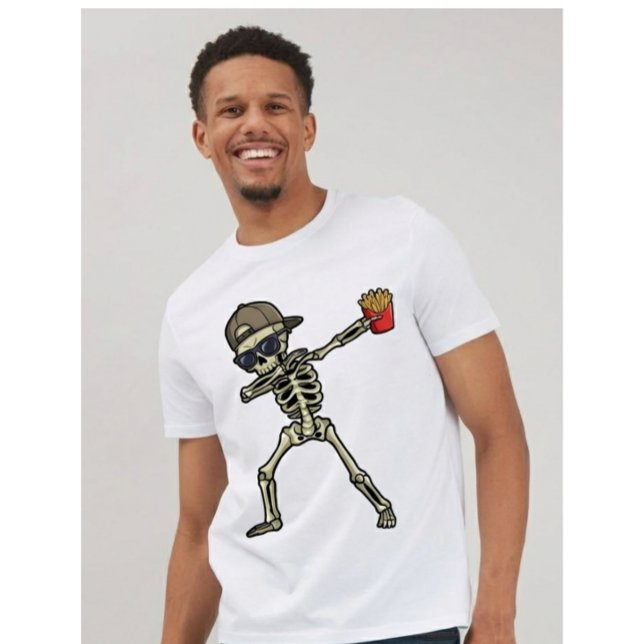 Camiseta dad tax Dabbing Skeleton French Fries for dads (Subido por el creador)