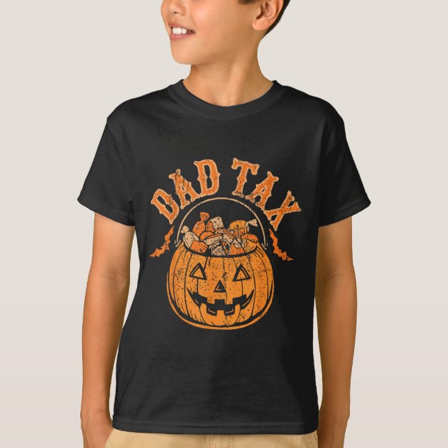 Camiseta Dad Tax Halloween Trick Or Treat Candy Pumpkin Dad (Anverso)